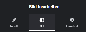 Stil-Einstellungen des Bild-Widgets in Elementor