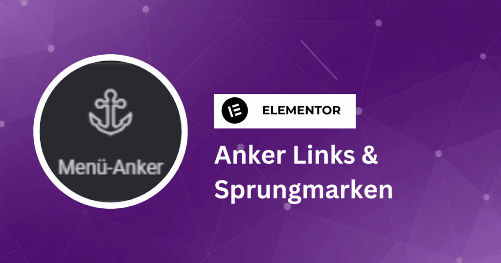 Tutorial Cover: Elementor Anker Links & Sprungmarken