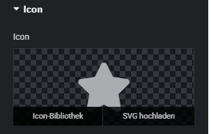 SVG hochladen für das Icon
